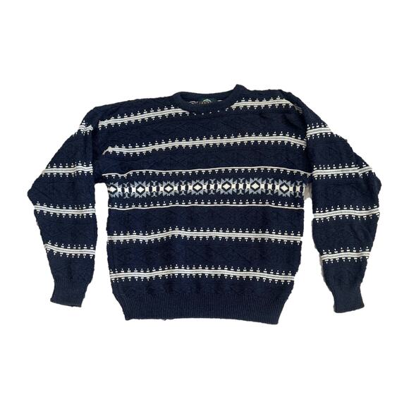 Jantzen Other - Jantzen Nordic Fair Isle Crewneck Pullover Sweater Men’s XL Blue